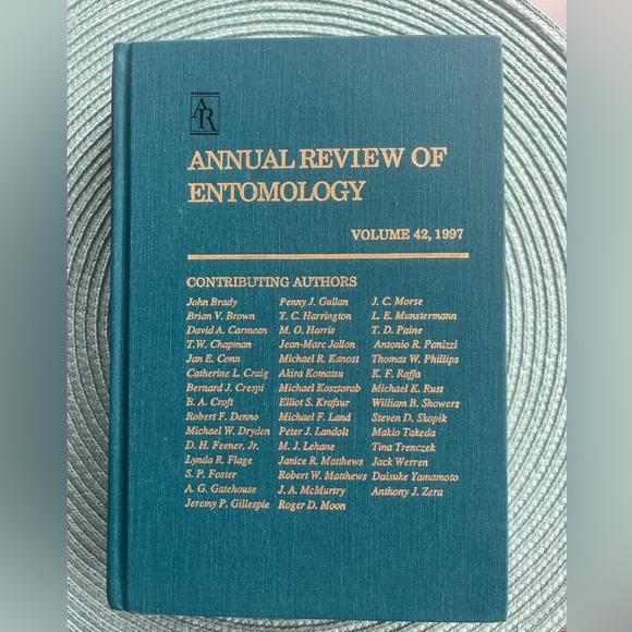 Office Annual Review Of Entomology Volume 42 1997 Poshmark